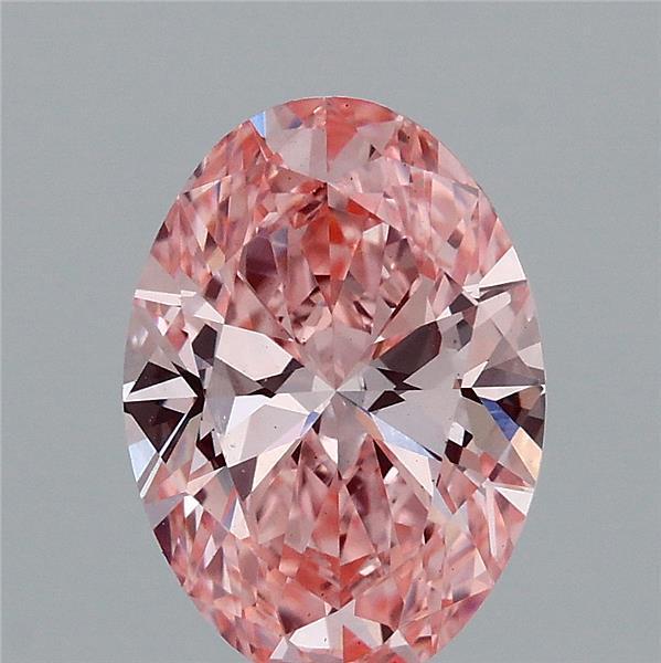 2.03 Ct. Fancy Vivid Pink Oval Lab Grown Diamond