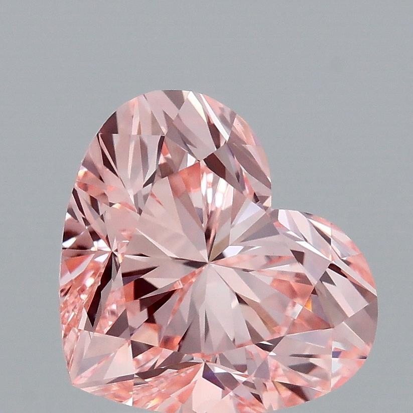 2.80 Ct. Fancy Vivid Pink Heart Lab Grown Diamond