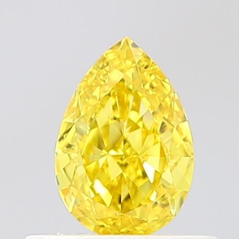 0.50 Ct. Fancy Vivid Yellow Pear Lab Grown Diamond
