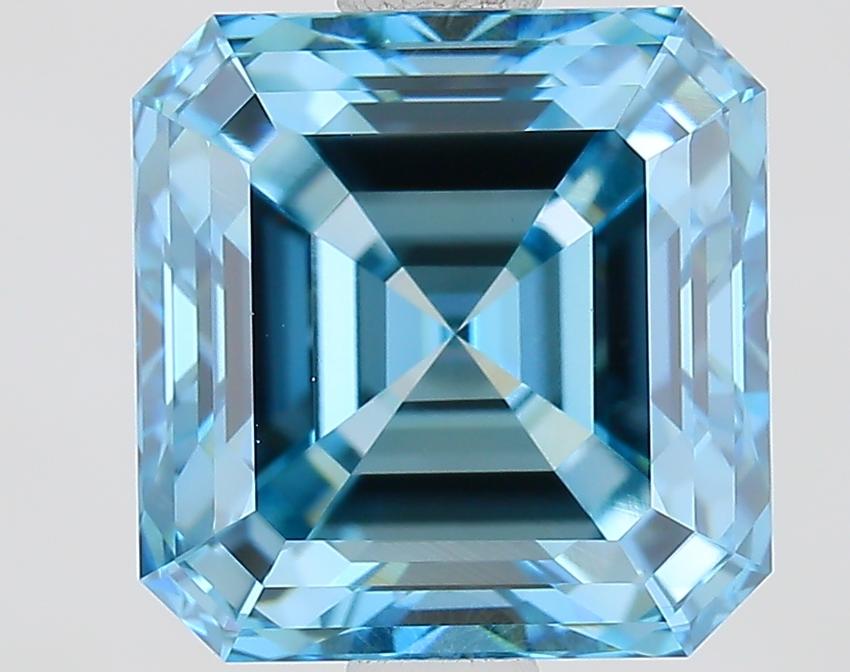 2.11 Ct. Fancy Vivid Blue Asscher Lab Grown Diamond