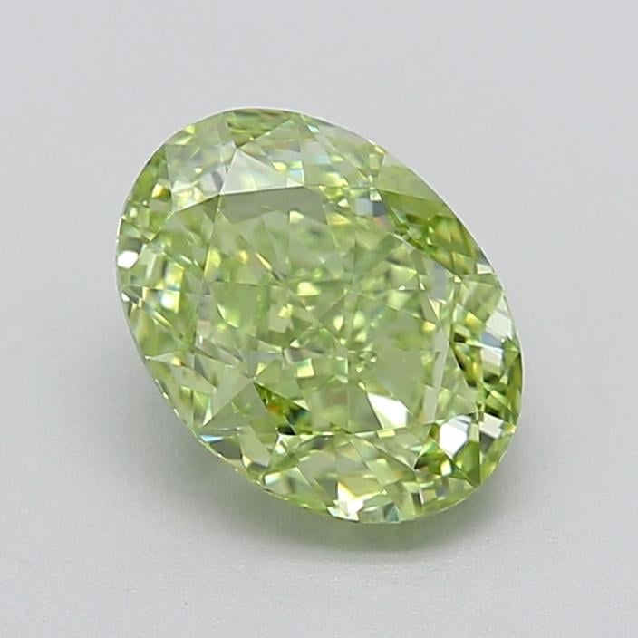 2.08 Ct. Fancy Vivid  Green Oval Lab Grown Diamond