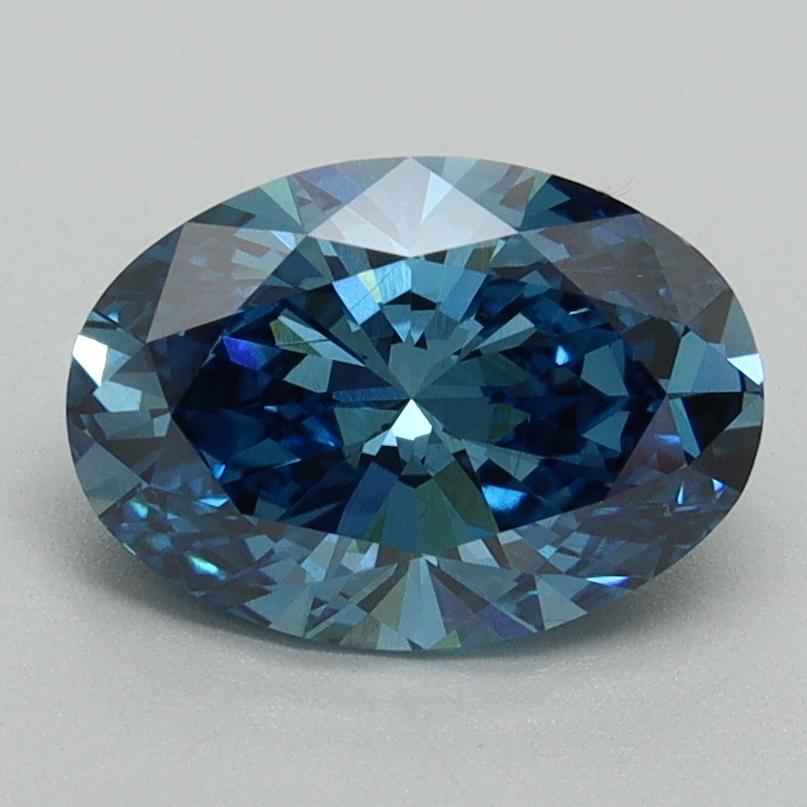 1.65 Ct. Fancy Vivid Blue Oval Lab Grown Diamond