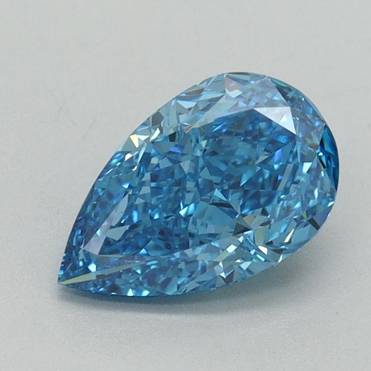 1.06 Ct. Fancy Vivid Blue Pear Lab Grown Diamond