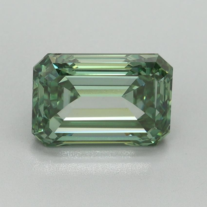2.53 Ct. Fancy Vivid Pacific Green Emerald Lab Grown Diamond