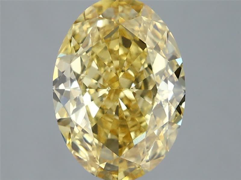 3.60 Ct. Fancy Intense Yellow Oval Lab Grown Diamond