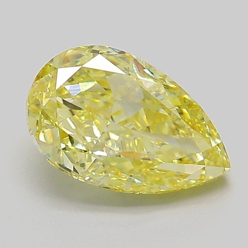 2.01 Ct. Fancy Intense  Yellow Pear Lab Grown Diamond