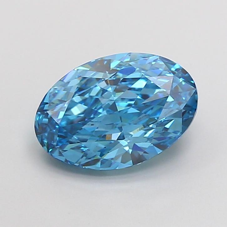 3.01 Ct. Fancy Blue Oval Lab Grown Diamond