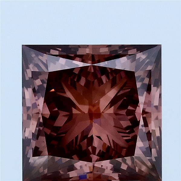 3.03 Ct. Fancy Intense Brown Pink Princess Lab Grown Diamond