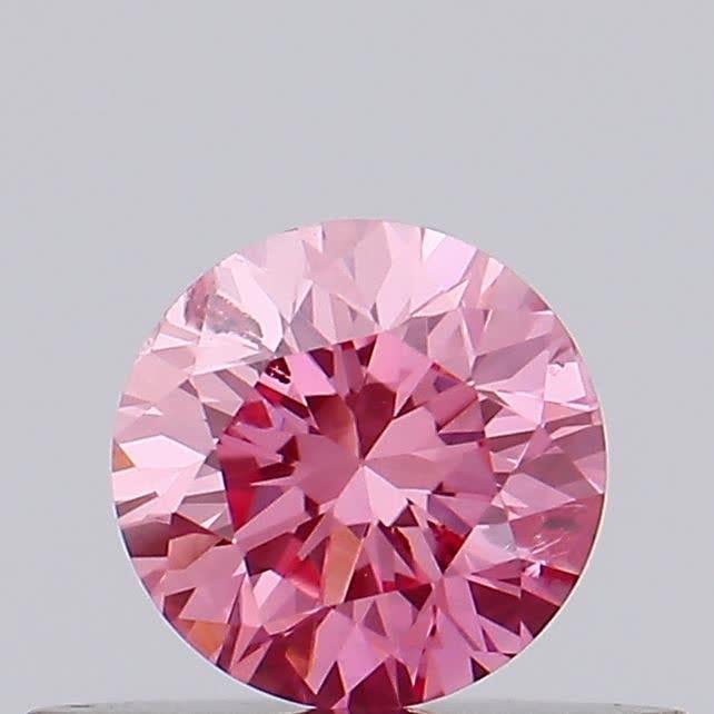 0.31 Ct. Fancy Vivid Pink Round Lab Grown Diamond
