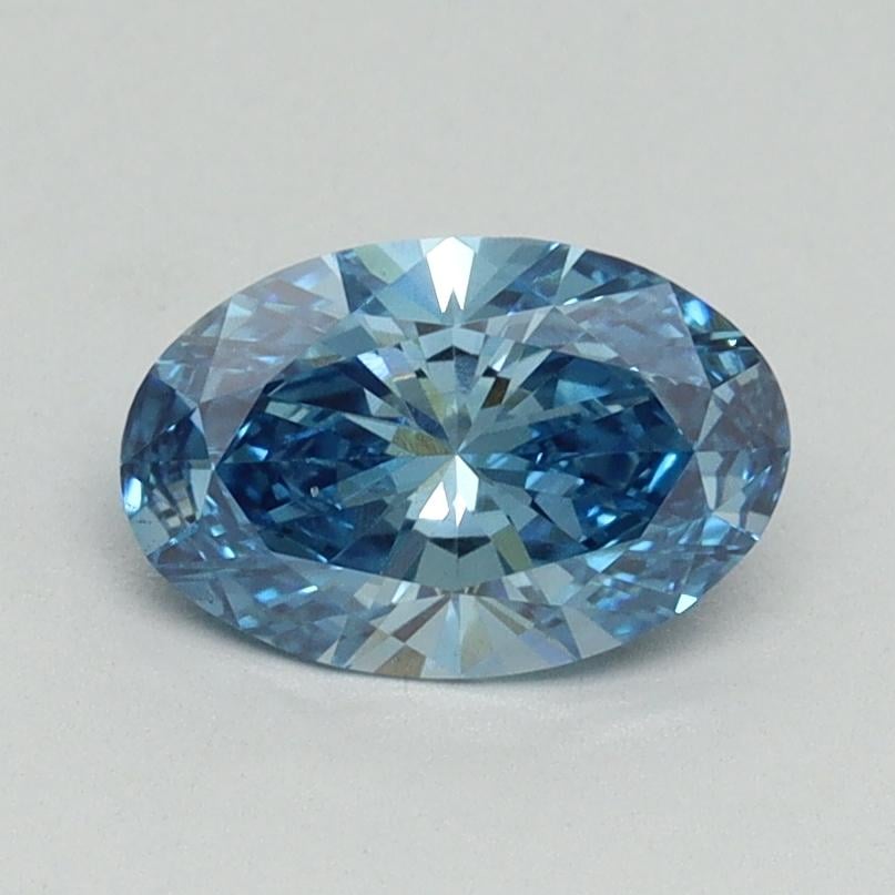 0.89 Ct. Fancy Vivid Malibu Blue Oval Lab Grown Diamond