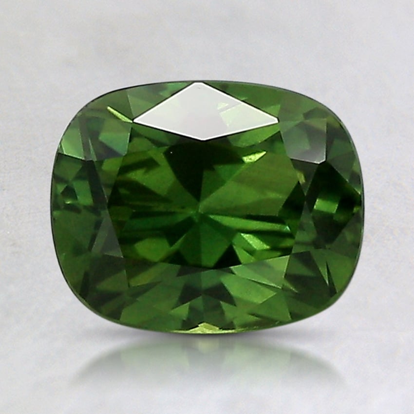 7.7x6.2mm Unheated Green Cushion Australian Sapphire