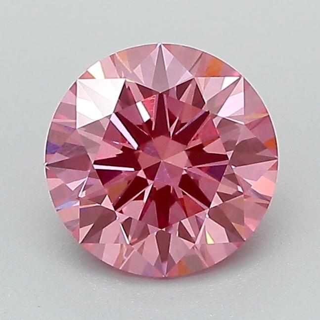 1.11 Ct. Fancy Vivid Pink Round Lab Grown Diamond