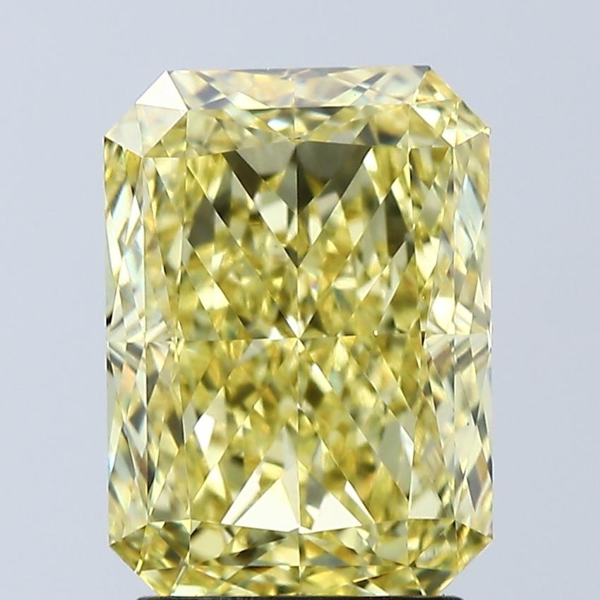 3.08 Ct. Fancy Vivid Yellow Radiant Lab Grown Diamond