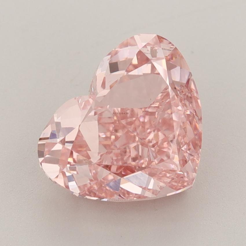 3.21 Ct. Fancy Vivid  Pink Heart Lab Grown Diamond
