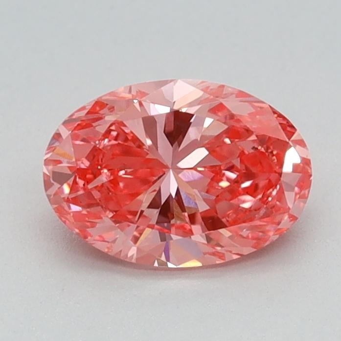 0.72 Ct. Fancy Vivid  Pink Oval Lab Grown Diamond