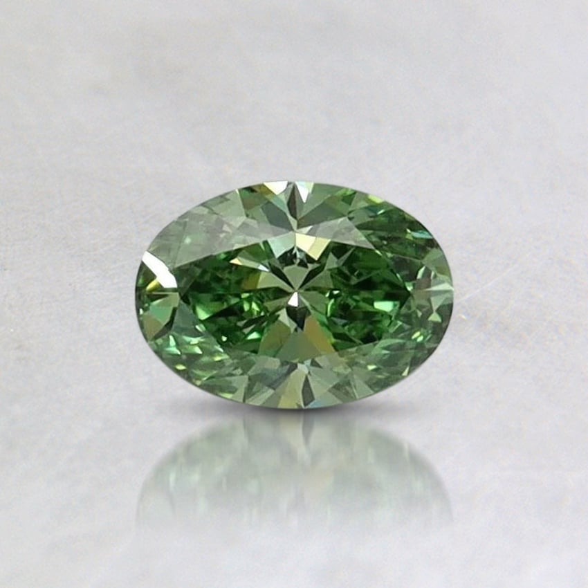 0.36 Ct. Fancy Vivid Green Oval Lab Grown Diamond