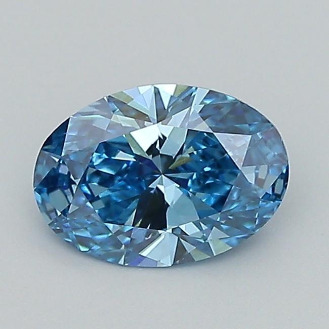 1.13 Ct. Fancy Vivid  Blue Oval Lab Grown Diamond