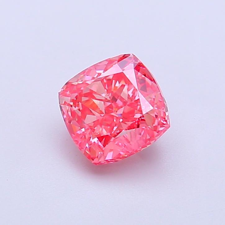 1.10 Ct. Fancy Vivid  Pink Cushion Lab Grown Diamond