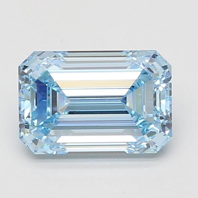 2.07 Ct. Fancy Vivid Blue Emerald Lab Grown Diamond