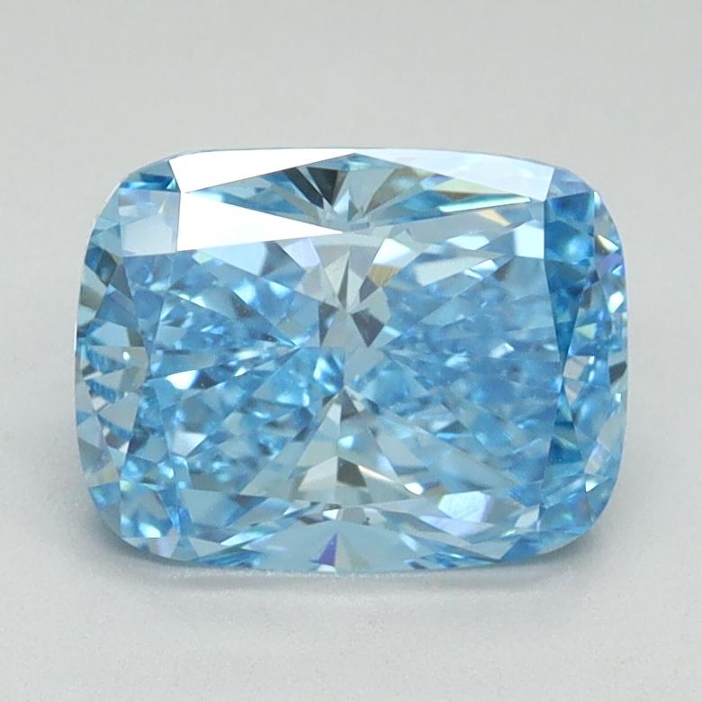1.65 Ct. Fancy Vivid Blue Cushion Lab Grown Diamond