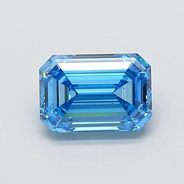 1.05 Ct. Fancy Vivid  Blue Emerald Lab Grown Diamond