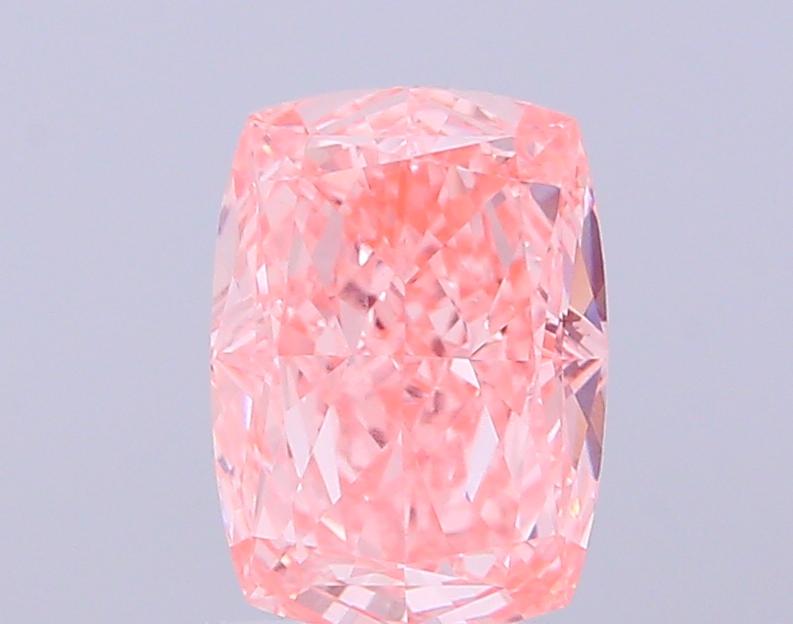 2.03 Ct. Fancy Vivid  Pink Cushion Lab Grown Diamond