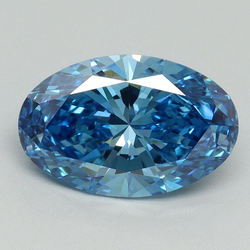 2.05 Ct. Fancy Vivid Blue Oval Lab Grown Diamond