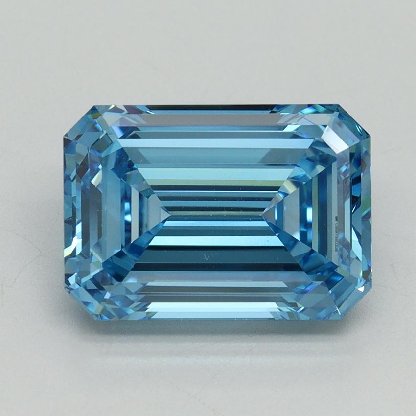 4.23 Ct. Fancy Vivid Blue Emerald Lab Grown Diamond