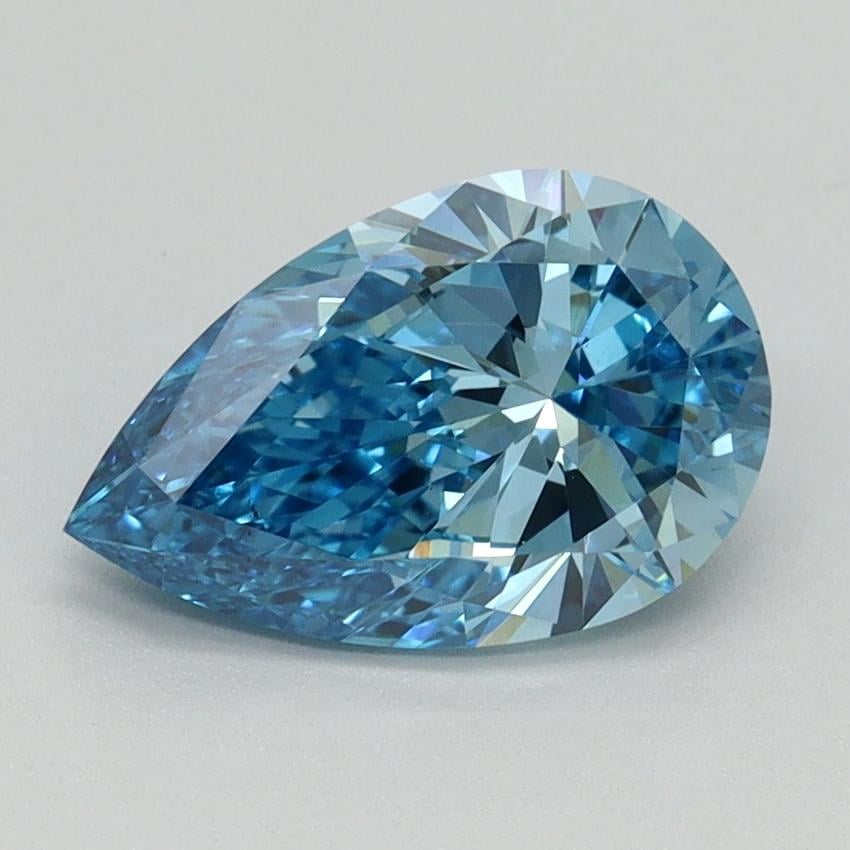 1.54 Ct. Fancy Vivid Blue Pear Lab Grown Diamond