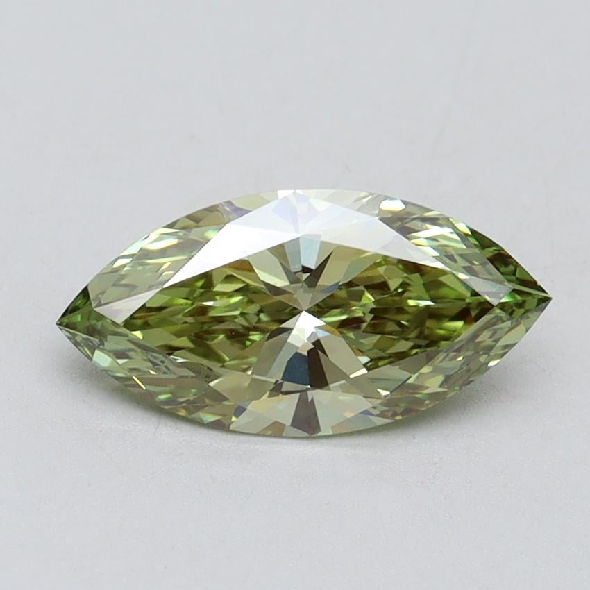 1.06 Ct. Fancy Vivid Green Marquise Lab Grown Diamond