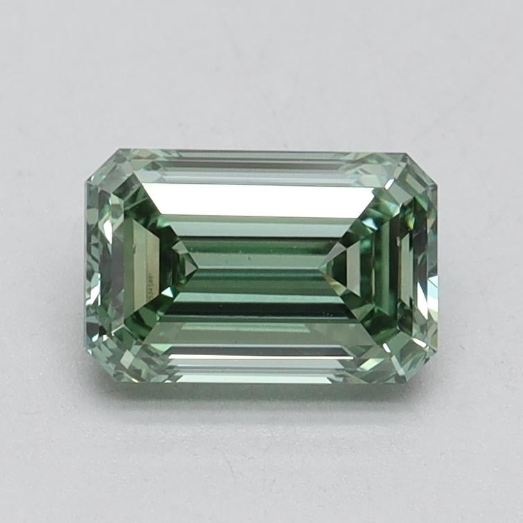 1.00 Ct. Fancy Vivid Pacific Green Emerald Lab Grown Diamond
