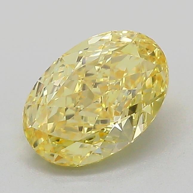 1.00 Ct. Fancy Intense  Yellow Oval Lab Grown Diamond