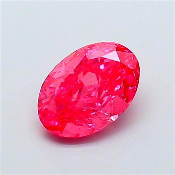 1.08 Ct. Fancy Vivid  Pink Oval Lab Grown Diamond