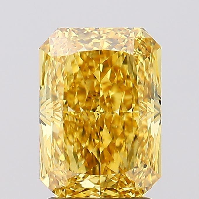 2.51 Ct. Fancy Vivid  Yellow Radiant Lab Grown Diamond