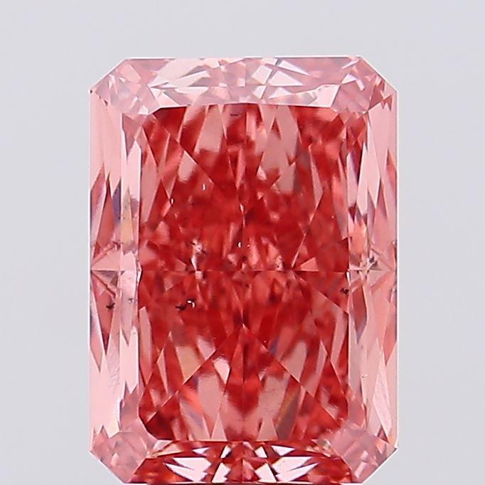 6.02 Ct. Fancy Vivid  Pink Radiant Lab Grown Diamond