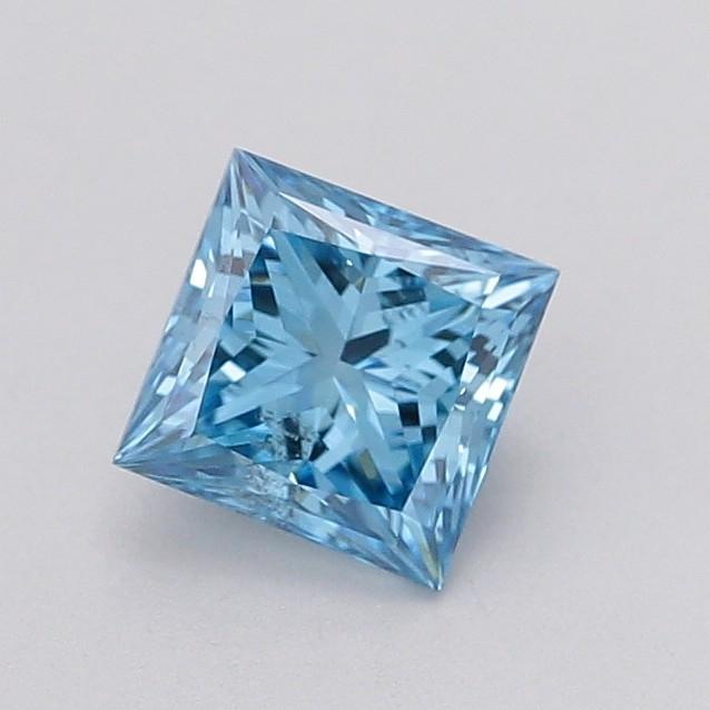 1.01 Ct. Fancy Vivid Blue Princess Lab Grown Diamond