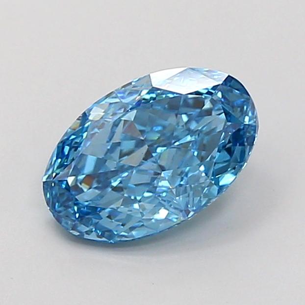 1.62 Ct. Fancy Vivid  Blue Oval Lab Grown Diamond