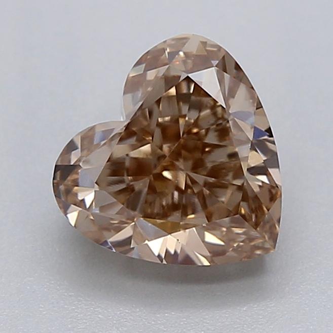 0.79 Ct. Very Light  Brown Heart Lab Grown Diamond