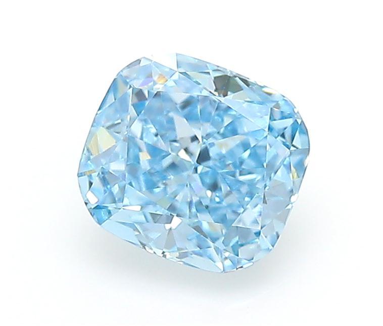 1.05 Ct. Fancy Vivid Blue Cushion Lab Grown Diamond