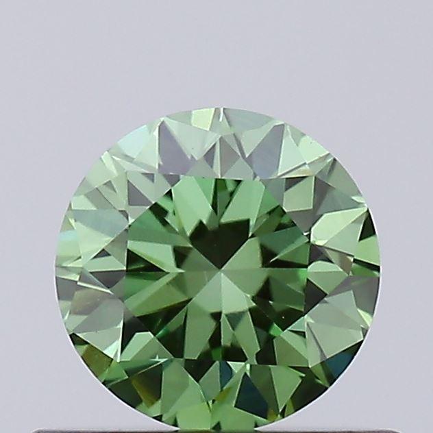 0.43 Ct. Fancy Vivid Green Round Lab Grown Diamond