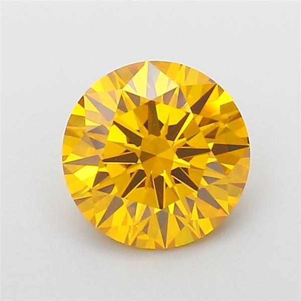 3.02 Ct. Fancy Vivid Yellow Round Lab Grown Diamond