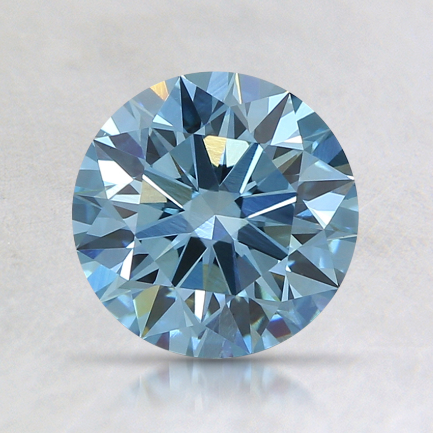 1.22 Ct. Fancy Blue Round Lab Created Diamond