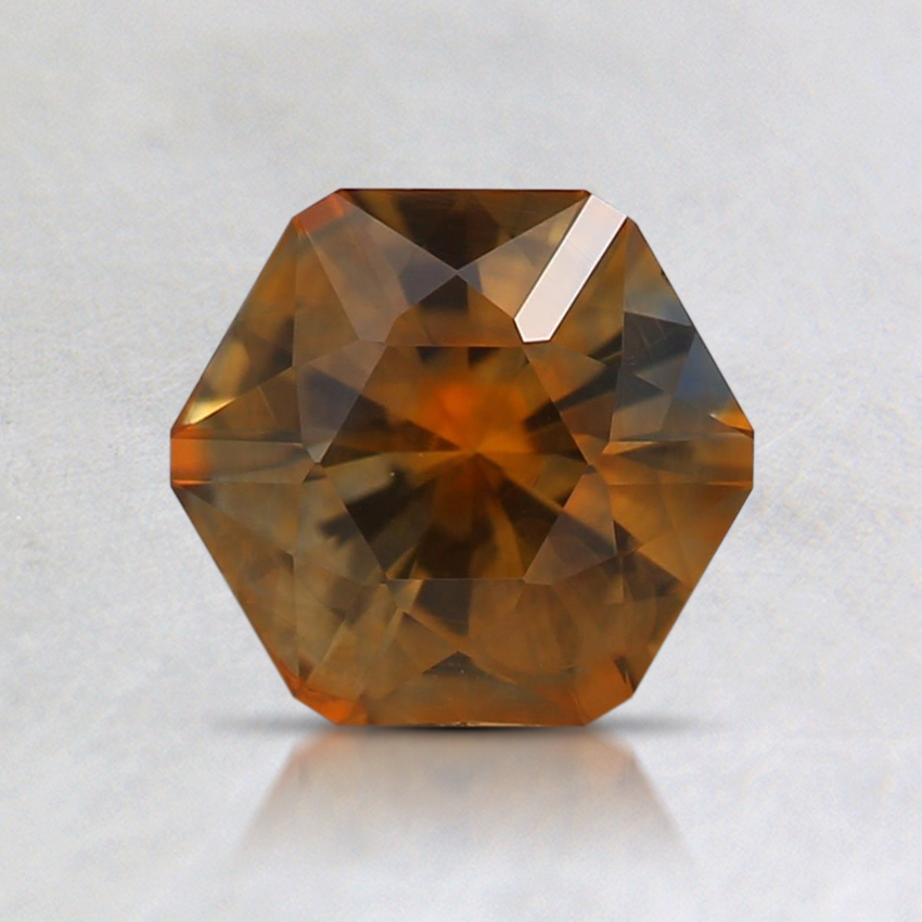 6.5mm Orange Hexagon Montana Sapphire