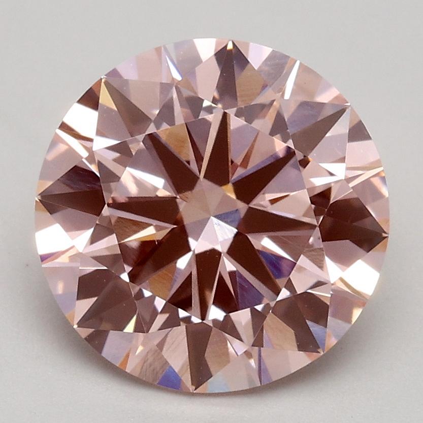 2.10 Ct. Fancy Intense Pink Round Lab Grown Diamond