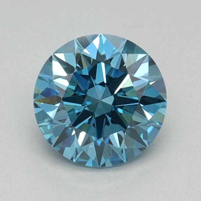 0.64 Ct. Fancy Vivid Blue Round Lab Grown Diamond