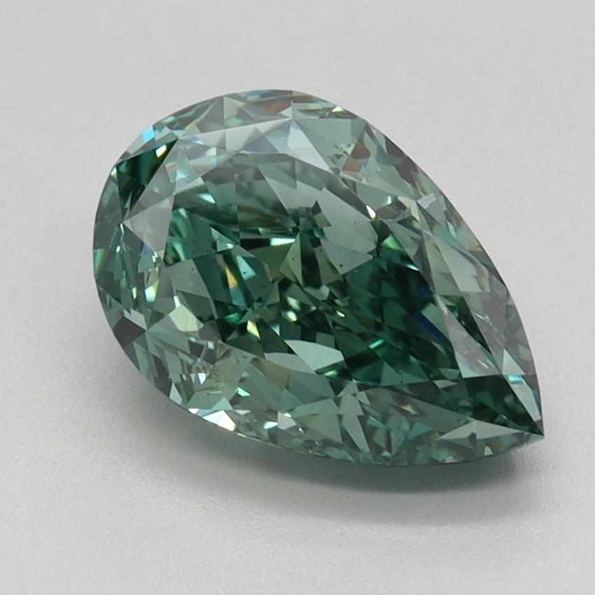 2.03 Ct. Fancy Vivid  Green Pear Lab Grown Diamond