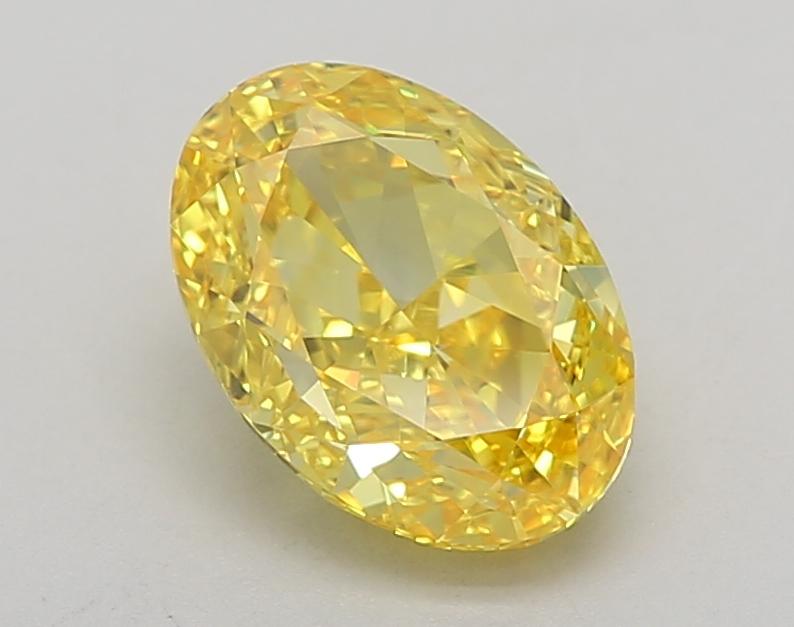 2.24 Ct. Fancy Vivid Yellow Oval Lab Grown Diamond