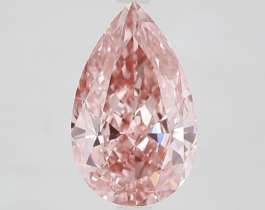 3.61 Ct. Fancy Vivid Pink Pear Lab Grown Diamond