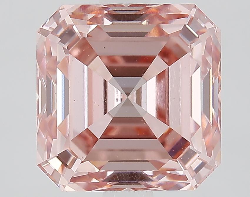 3.26 Ct. Fancy Intense Pink Asscher Lab Grown Diamond