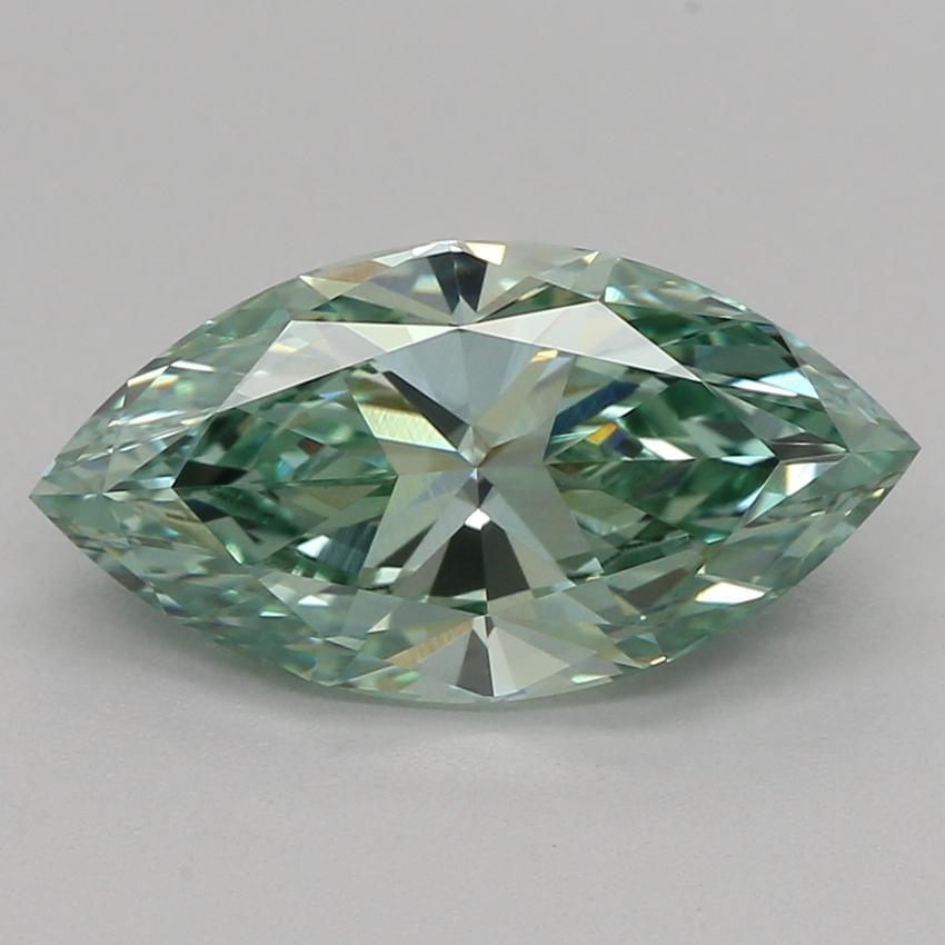 1.58 Ct. Fancy Vivid Green Marquise Lab Grown Diamond